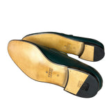 Gucci Green Leather Jordaan Horsebit Loafers