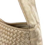 Bottega Veneta Butter Yellow Satin Intrecciato Shoulder Bag