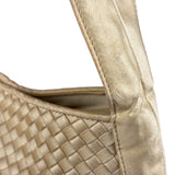 Bottega Veneta Butter Yellow Satin Intrecciato Shoulder Bag