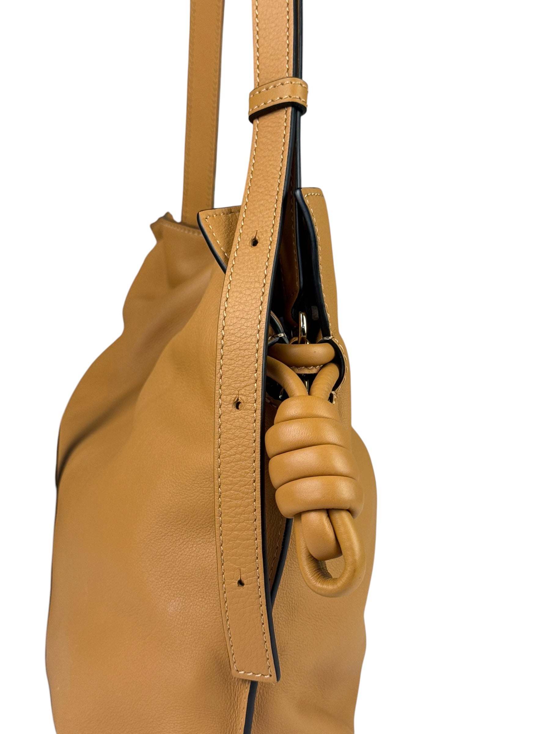 Loewe Brown Leather Flamenco Shoulder Bag