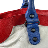 Balenciaga White Multicolor Moto 2Way City Bag