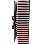 Salvatore Ferragamo Pink/Black Striped Crossbody Bag