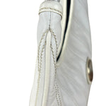 Celine Vintage White Leather Stitch Hobo Shoulder Bag