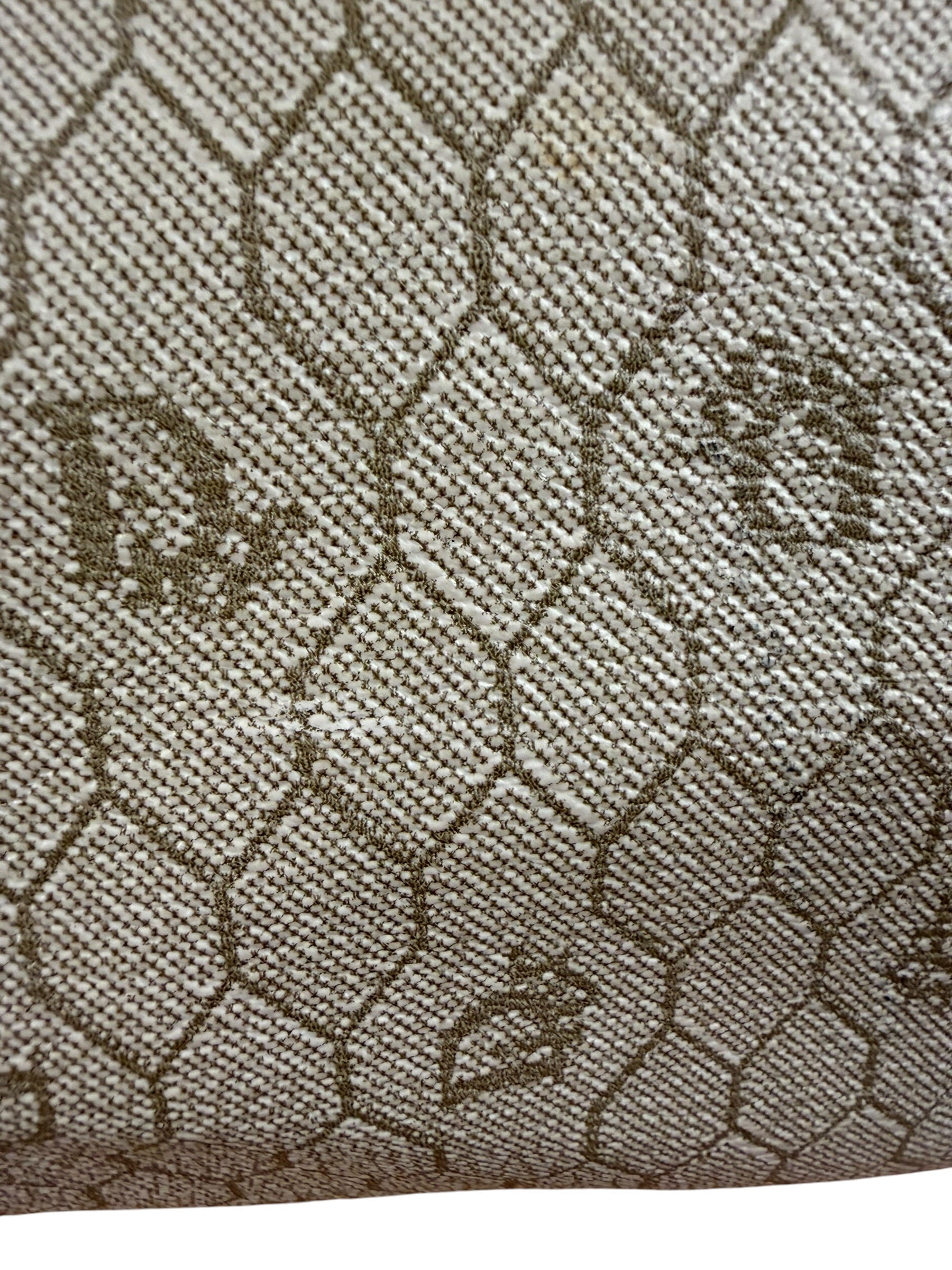 Christian Dior Vintage Beige Honeycomb Boston Bag