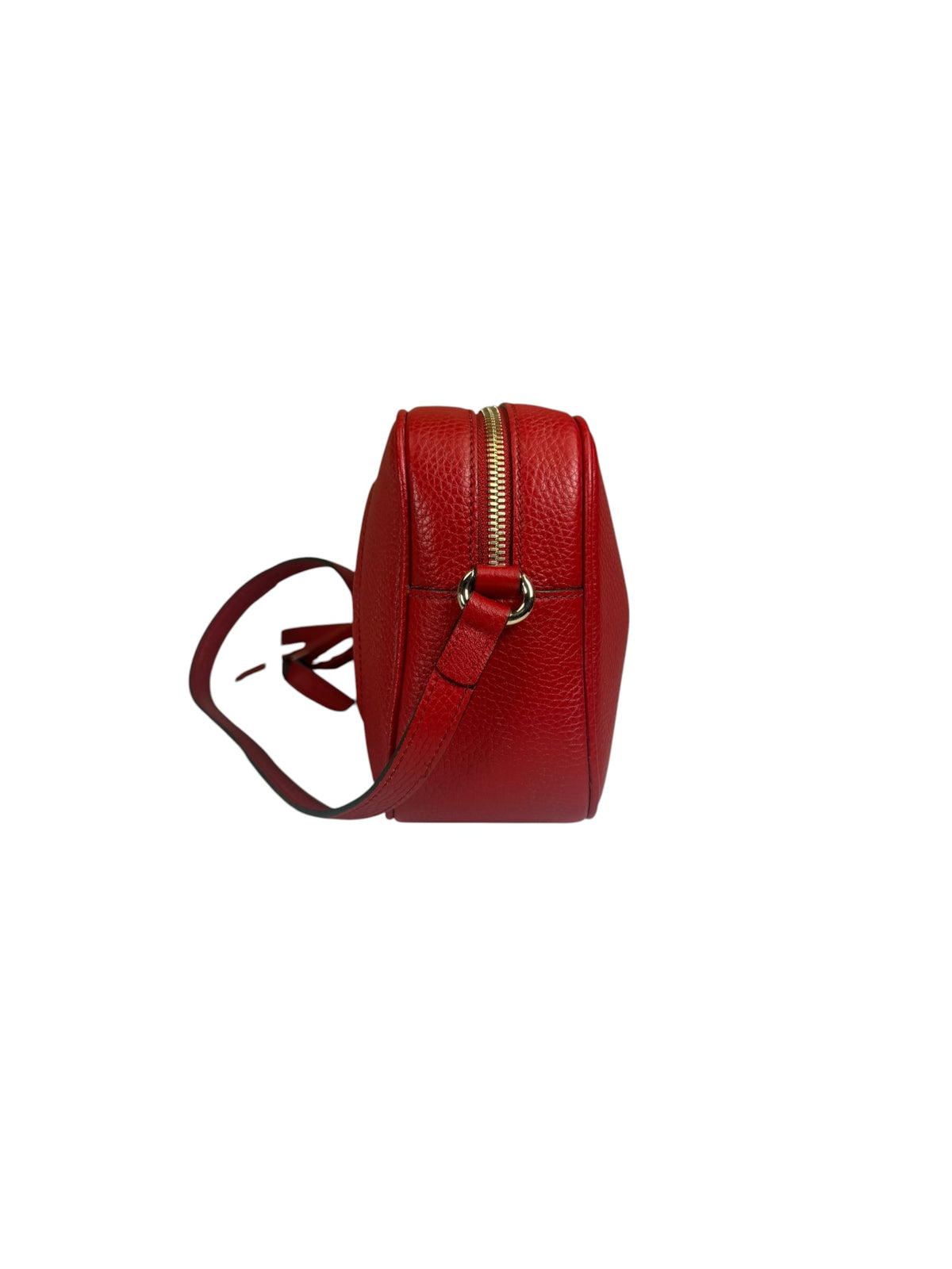 Gucci Red Calfskin Leather Soho Disco Crossbody Bag