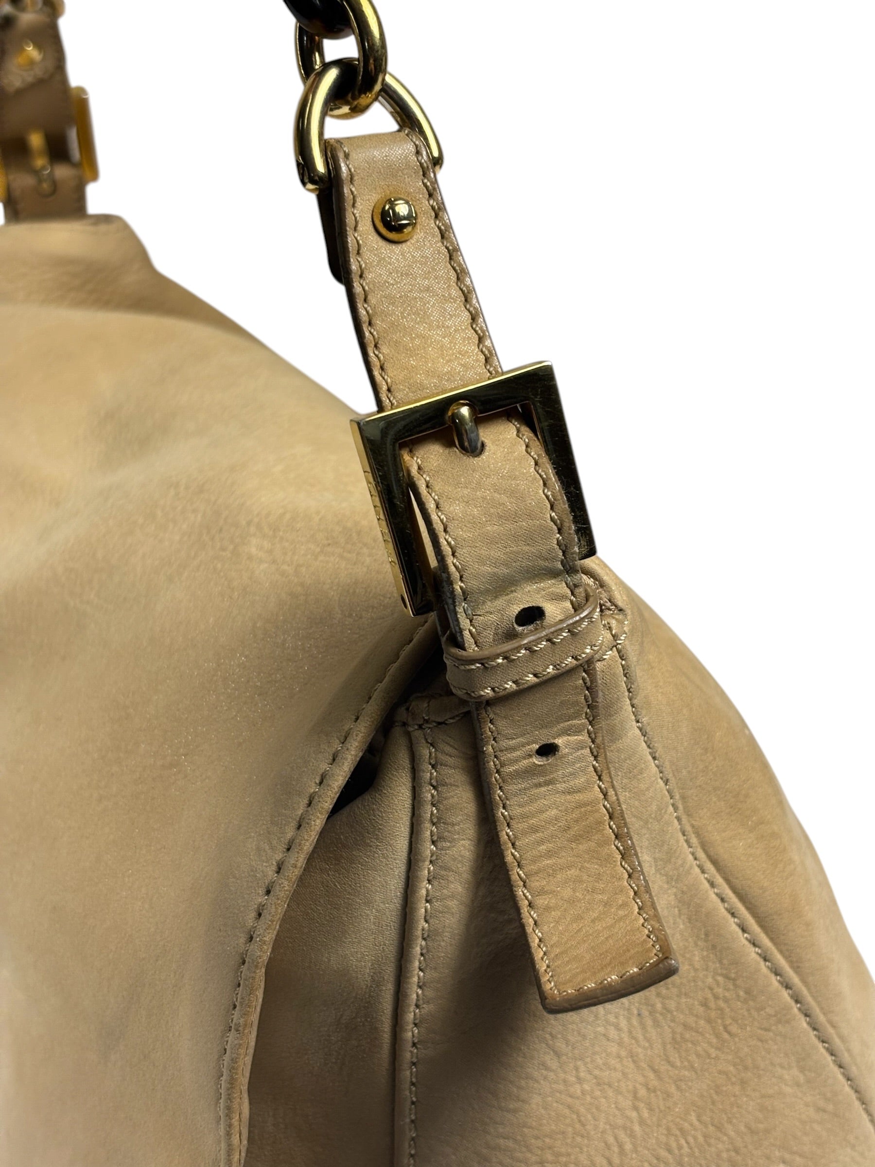Fendi Beige Leather Mamma Baguette