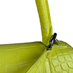 Balenciaga Small Yellow Croc Hourglass 2Way
