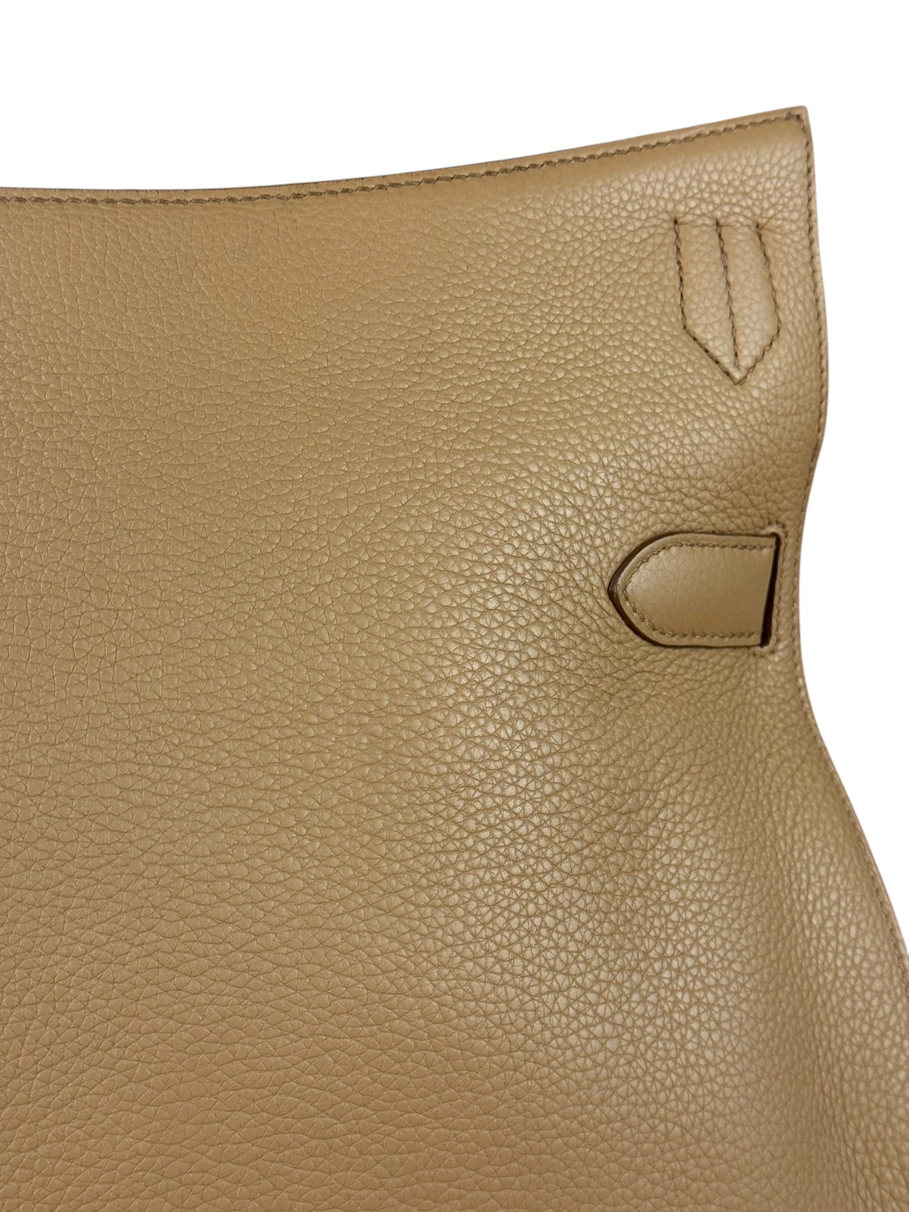 Hermes Jypsiere Tan Clemence Leather Shoulder Bag 2008