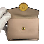 Fendi F Nude Pink Micro Trifold Wallet