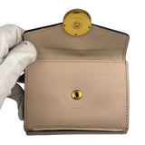 Fendi F Nude Pink Micro Trifold Wallet
