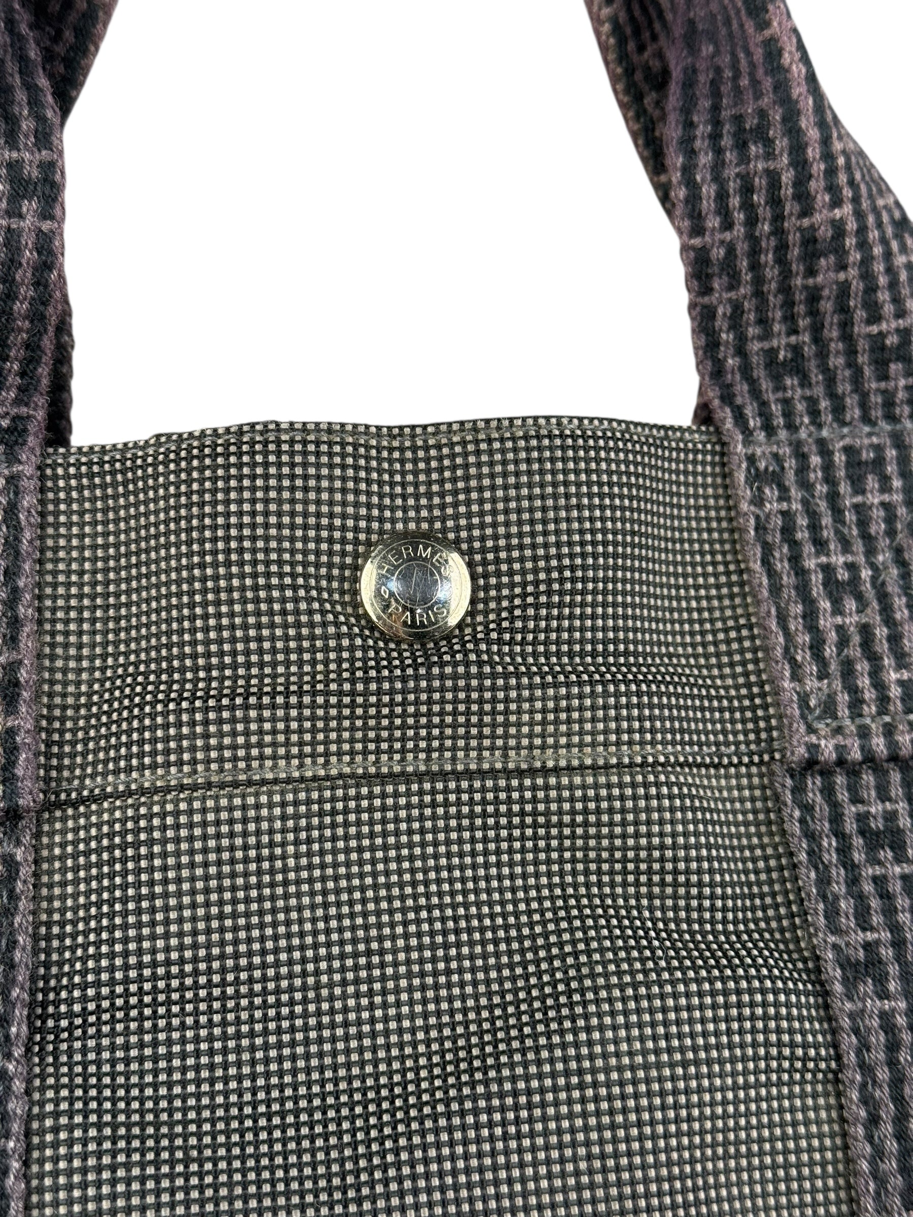 Hermes Herline Canvas Tote Grey