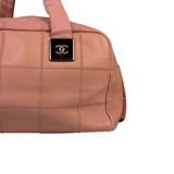 Chanel Pink Caviar Leather Chocolate Bar Bowler Bag 2003