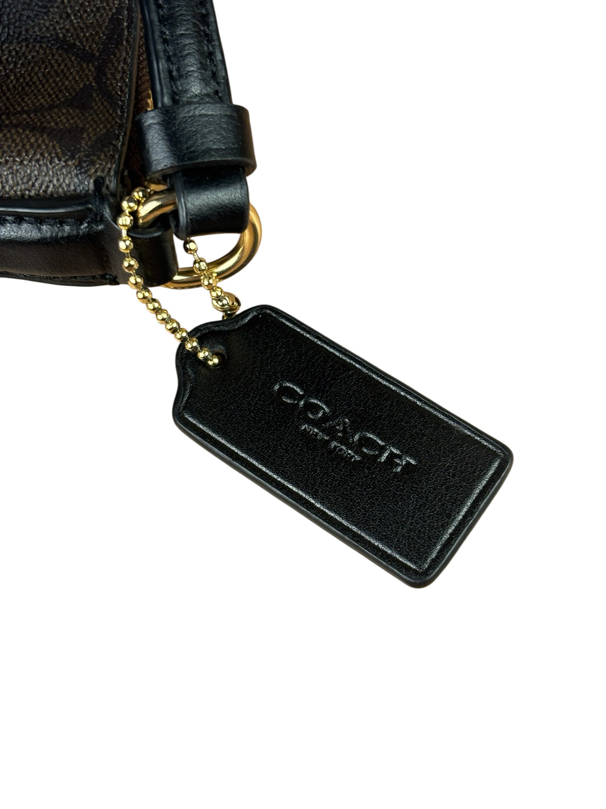 Coach Brown Leather Signature East-West Pop-Up Crossbody Bag