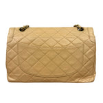 Chanel Beige Quilted Leather Two-Toned Double Flap Bag '94-'96