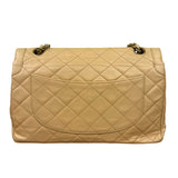 Chanel Beige Quilted Leather Two-Toned Double Flap Bag '94-'96