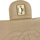 Chanel 2012 Diamond Chain Beige Single Flap