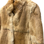Vintage Light Brown Nice Claup Co.Ltd Rabbit Fur Coat