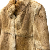 Vintage Light Brown Nice Claup Co.Ltd Rabbit Fur Coat