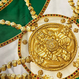 Christian Dior Green/Gold Poker Silk Scarf