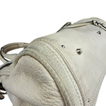 Chloé White Leather Paddington Handbag (Repainted)