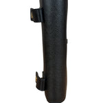 Christian Dior Black Grained Leather Saddle Belt Bag