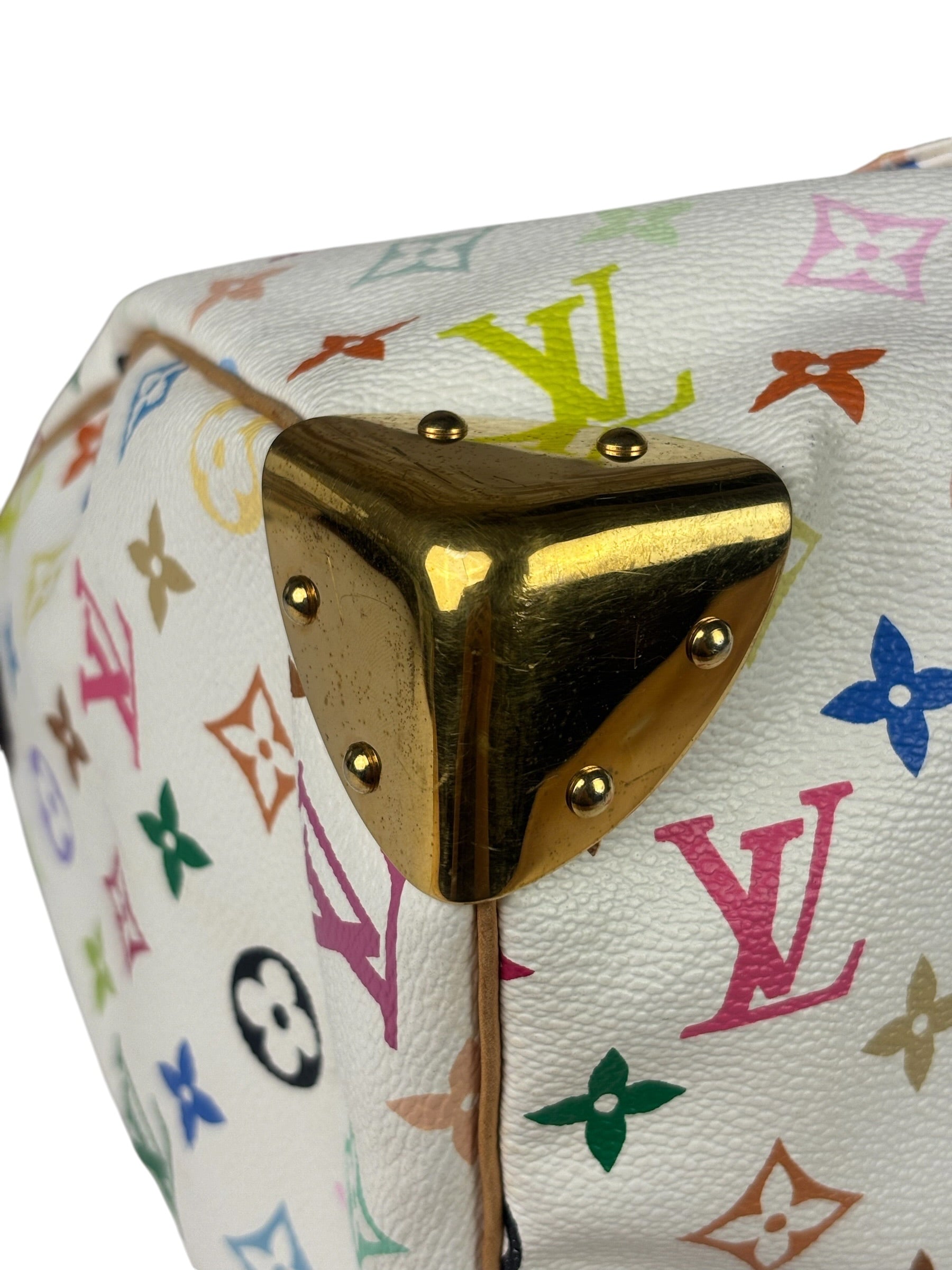 Louis Vuitton x Takashi Murakami White Monogram Speedy 30