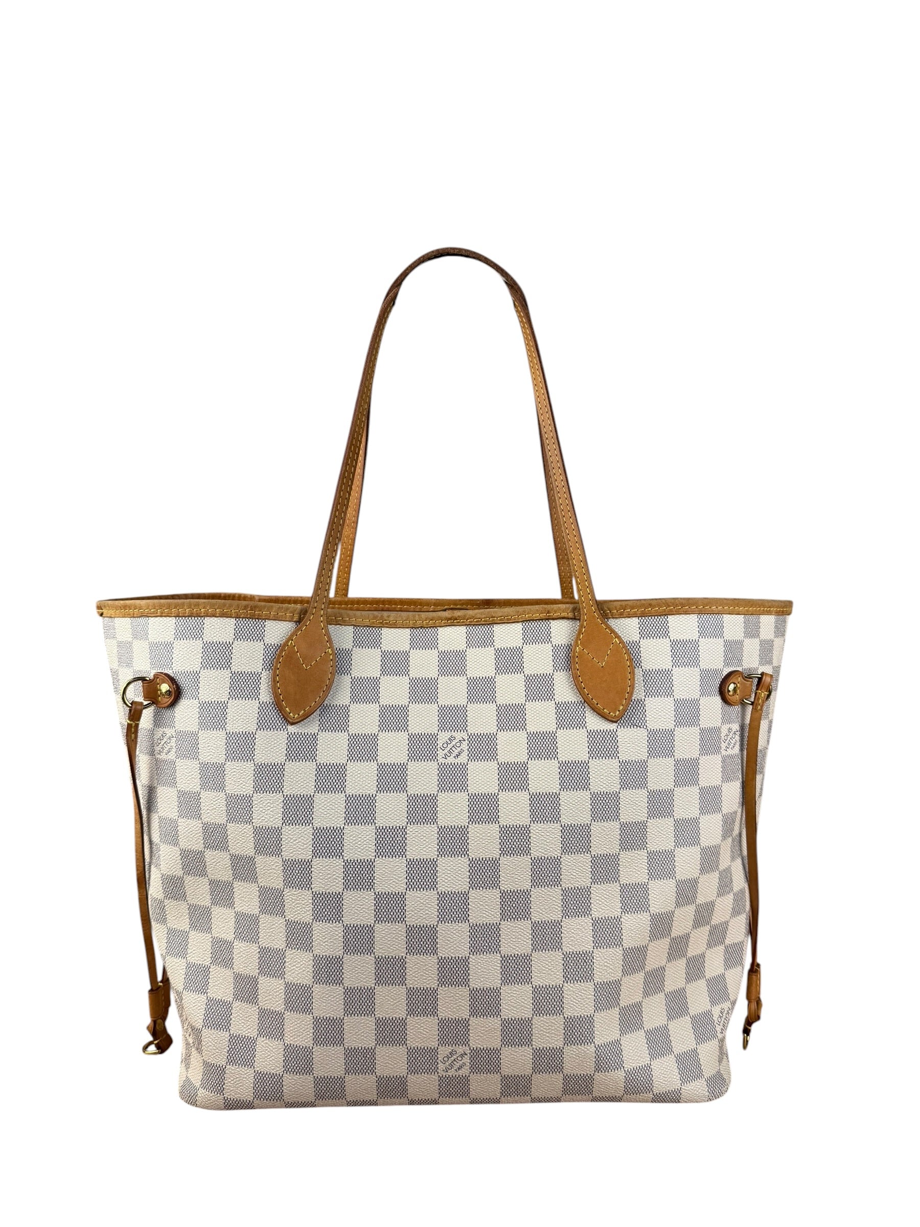 Louis Vuitton Neverfull MM Damier Azure Rose Interior w/ Pouch