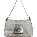 Fendi Vintage Metallic Jacquard Mini Baguette