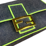 Fendi Denim Baguette NM 2Way Handbag