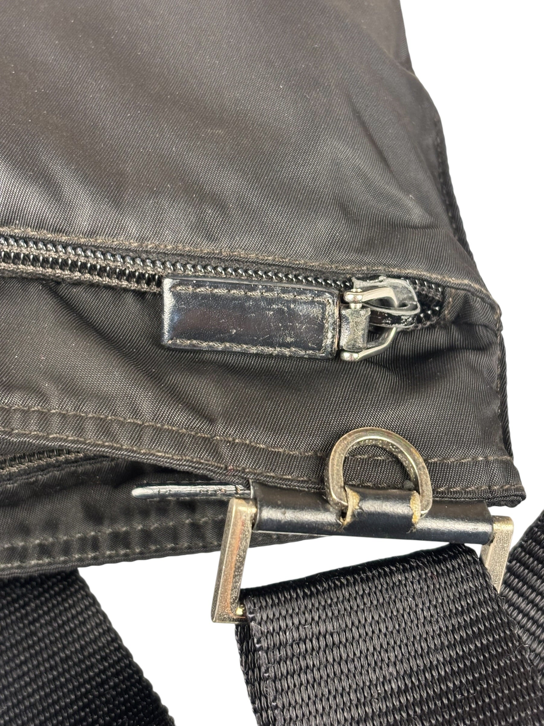 Prada Vintage Black Nylon Crossbody Bag