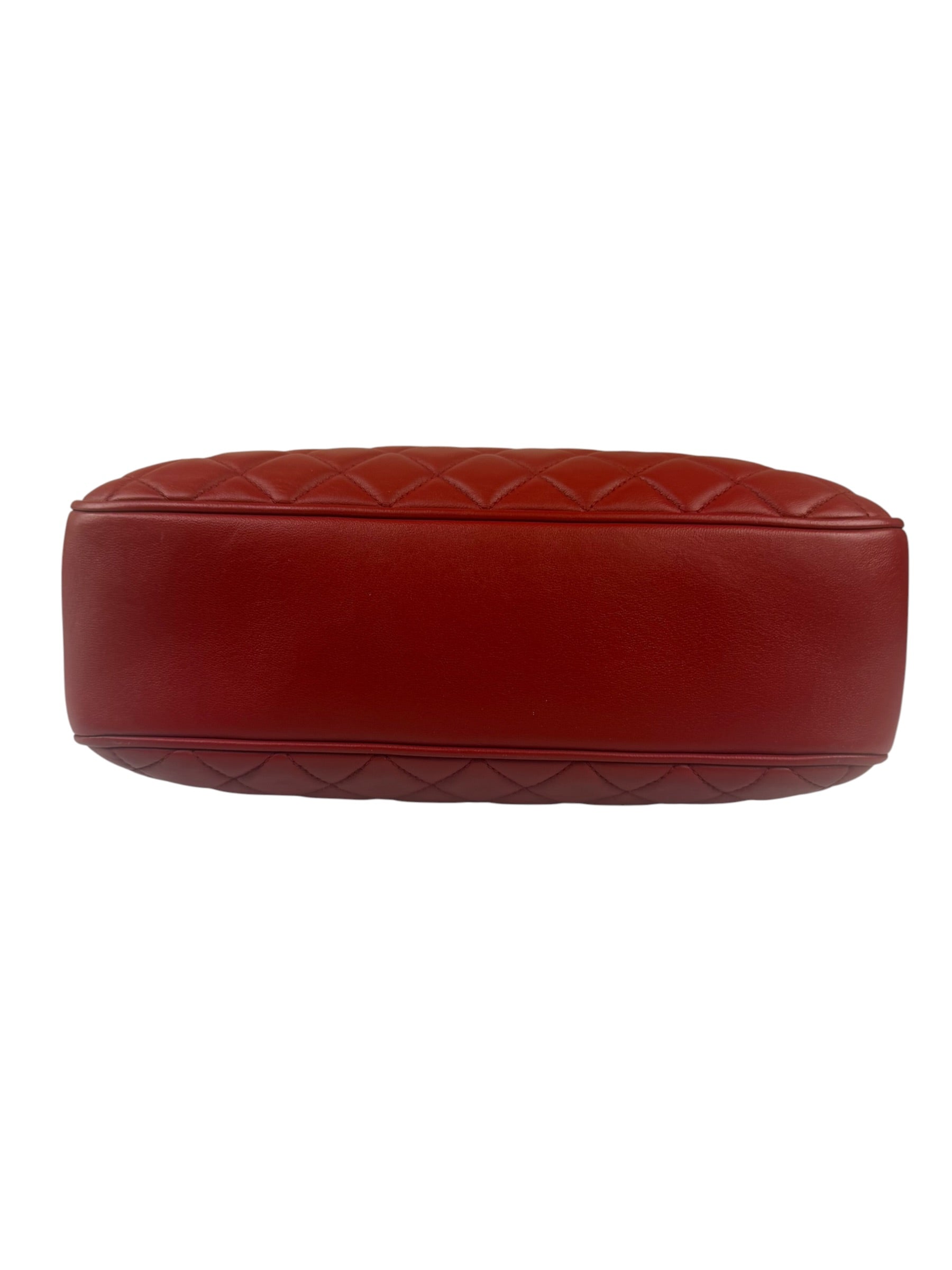 Chanel Red Quilted Leather Camera Bag 2012