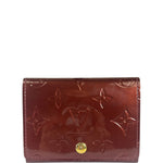 Louis Vuitton Burgundy Vernis Elise Compact Wallet