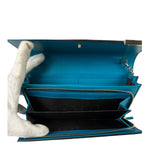 Gucci Turquoise Blue Guccissima Wallet On Chain