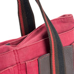 Hermes Bicolor Cotton/Leather Troca Horizontal Tote Bag