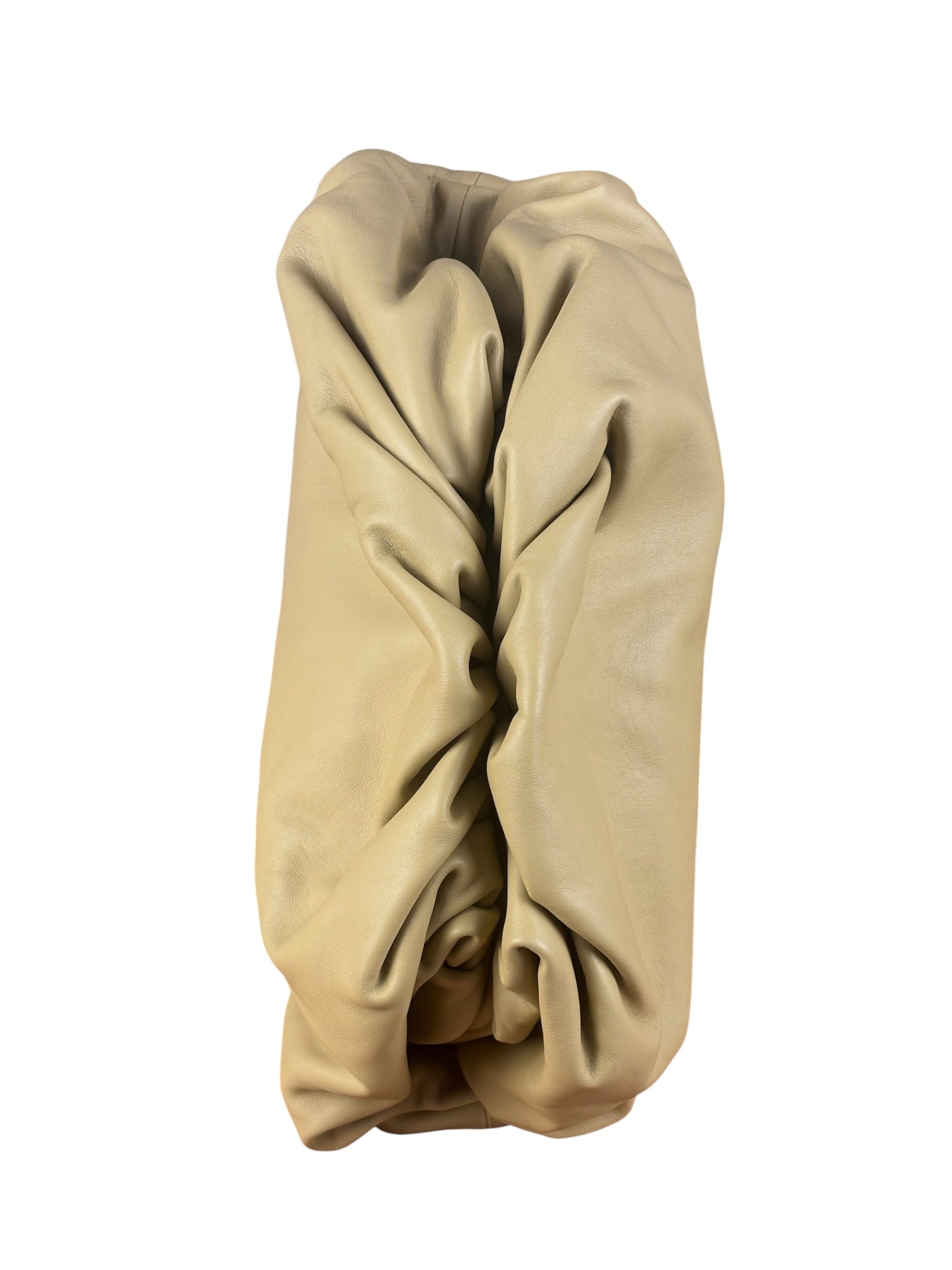 Bottega Veneta Beige Leather Pouch Clutch