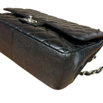 Chanel Black Caviar Quilted Leather Classic Jumbo Double Flap Bag 2011