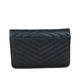 Chanel Caviar Chevron Quilted Wallet On Chain 2017