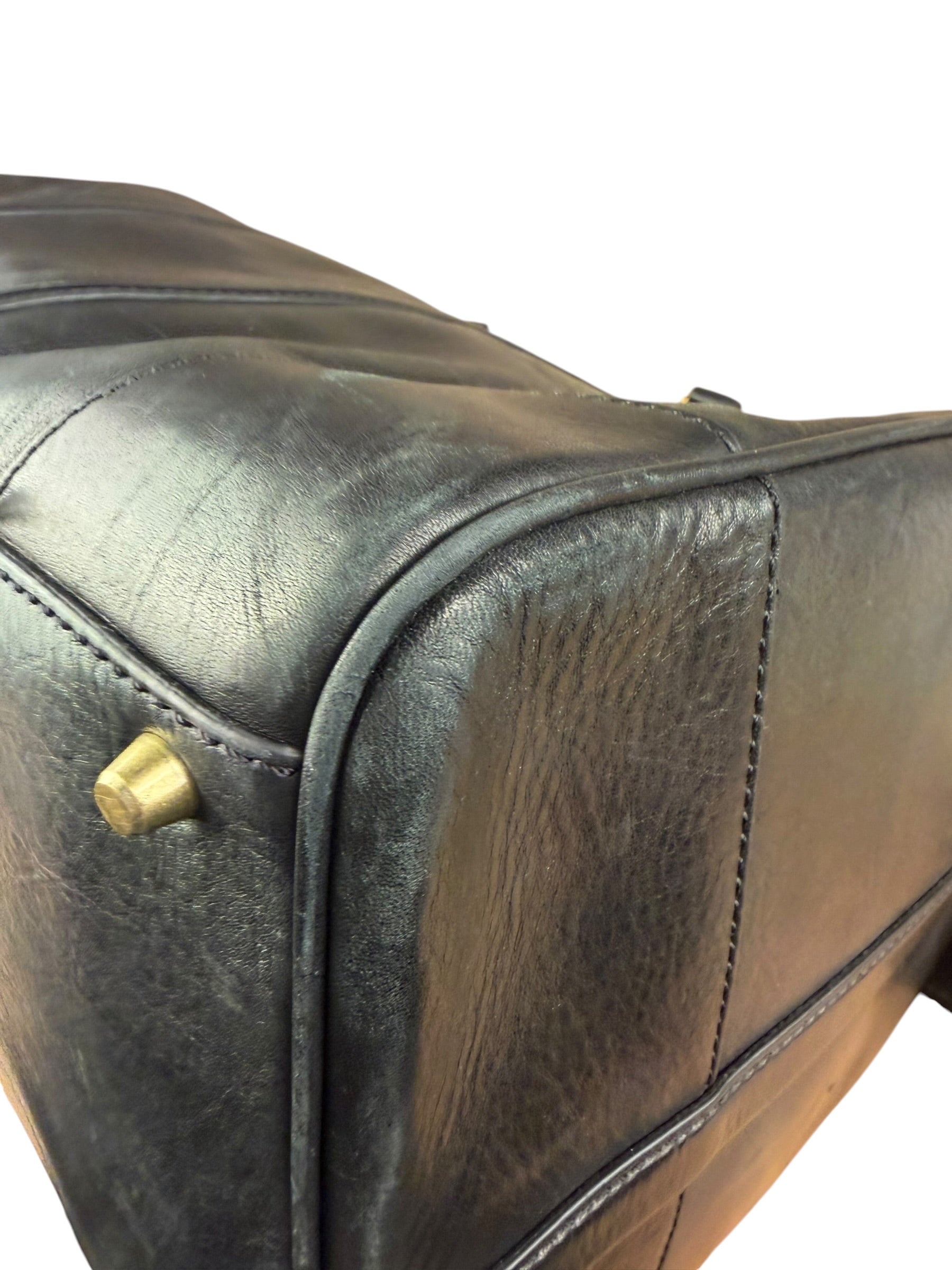 Coach Black Leather Large Duffle