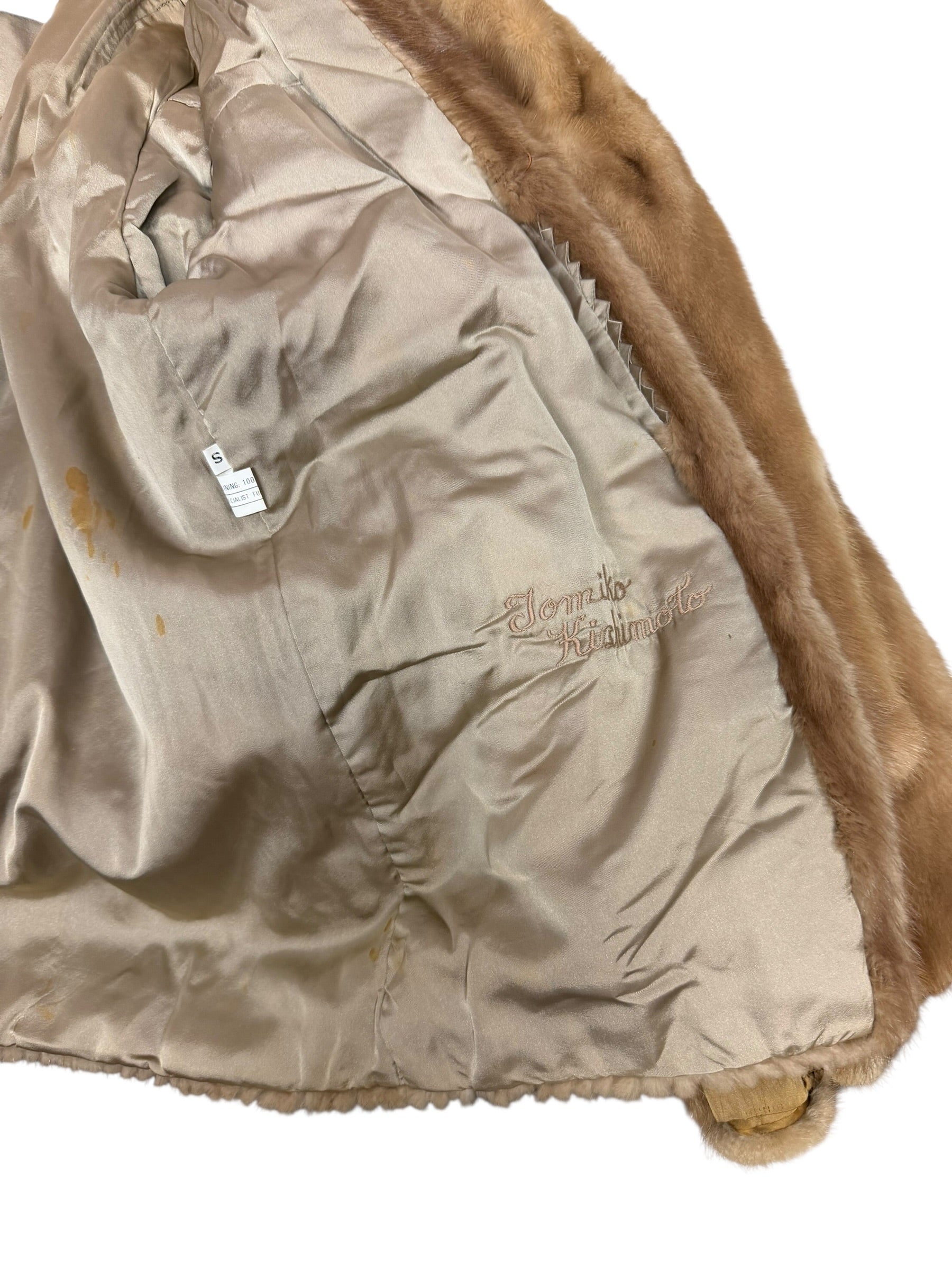 Vintage Light Brown Lined Mink Fur Coat