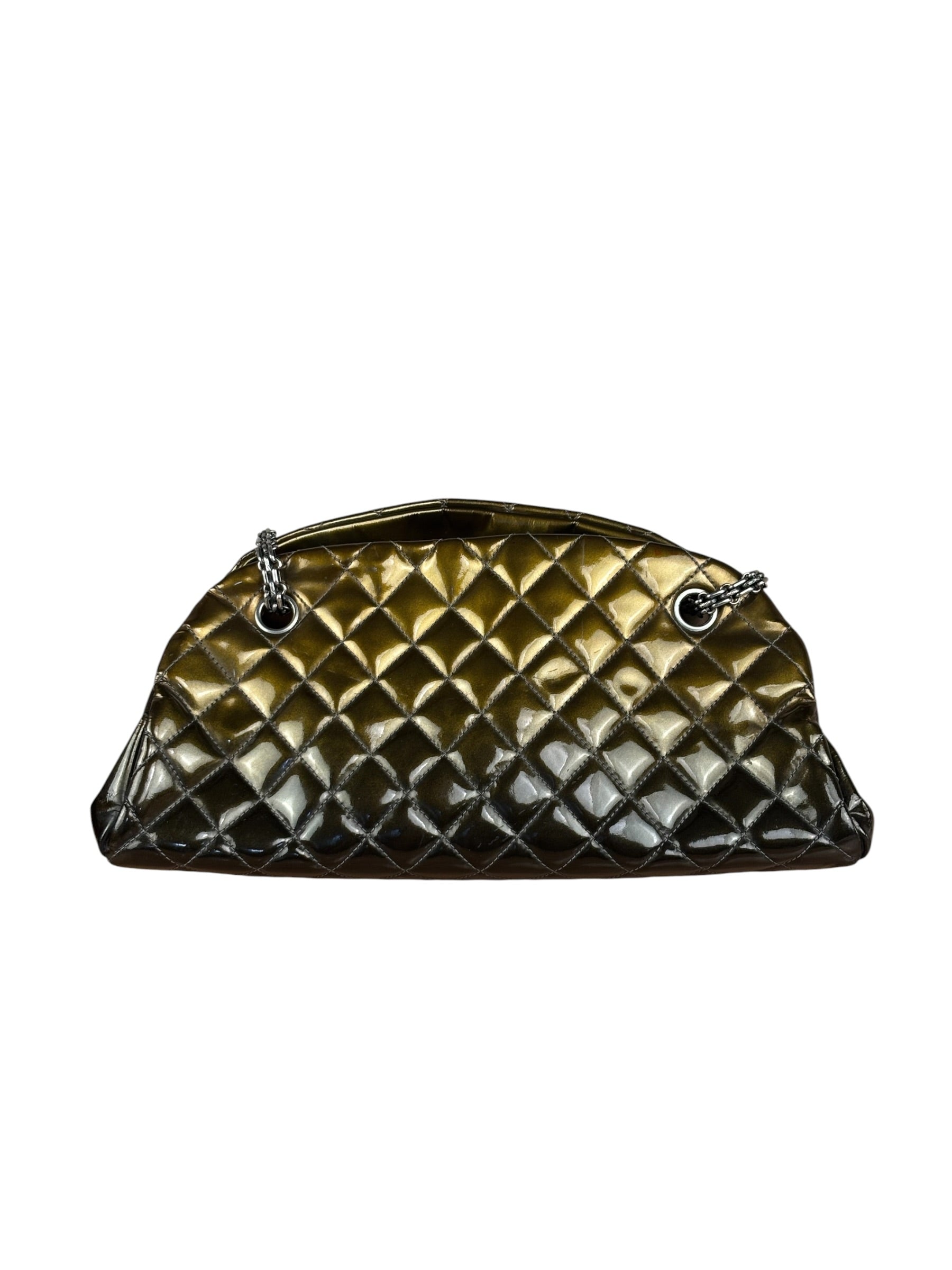 Chanel Metallic Gold Patent Leather Just Medemoiselle Bowling Bag 2011