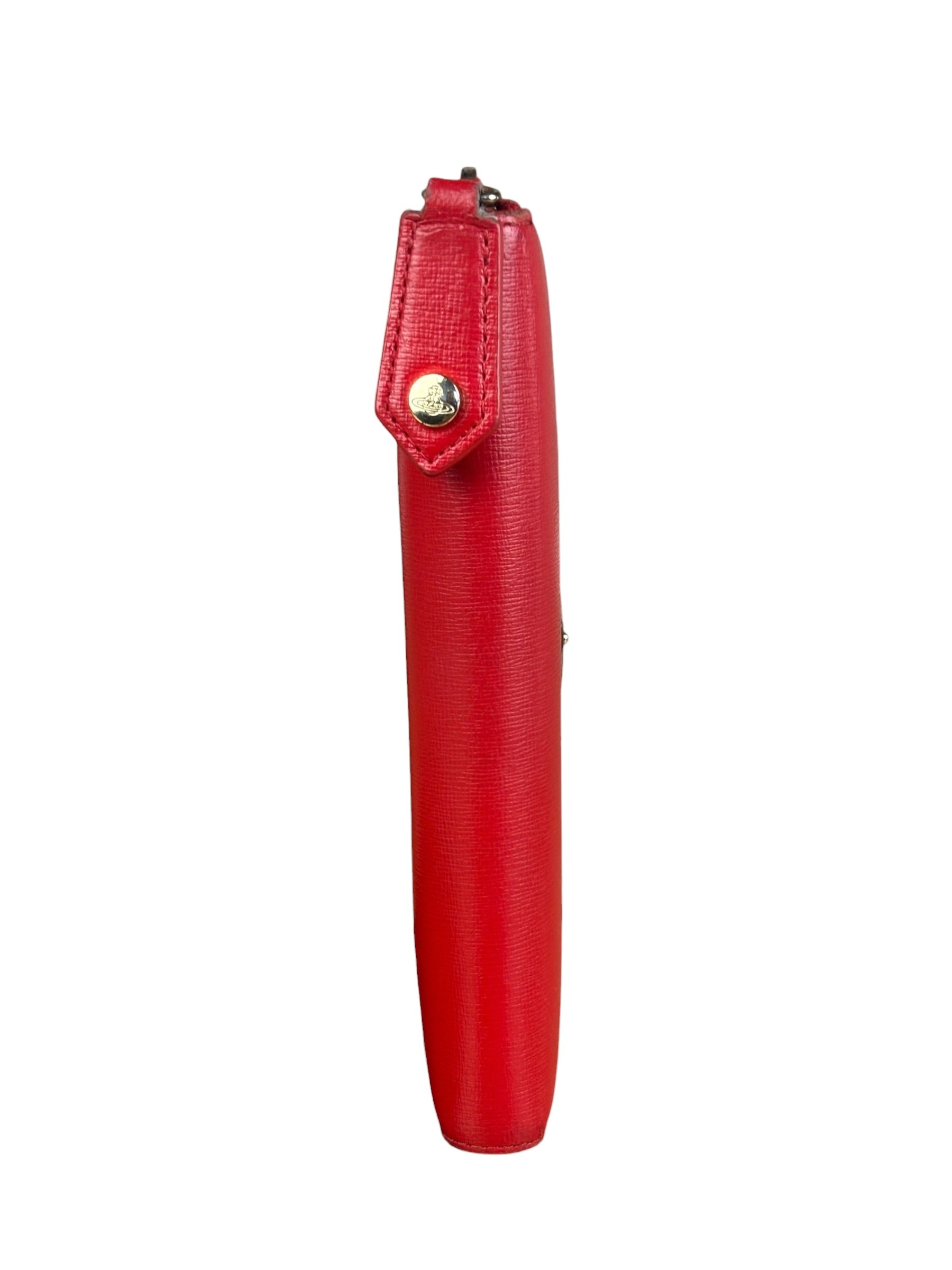 Vivienne Westwood Red Long Zip Orb Wallet