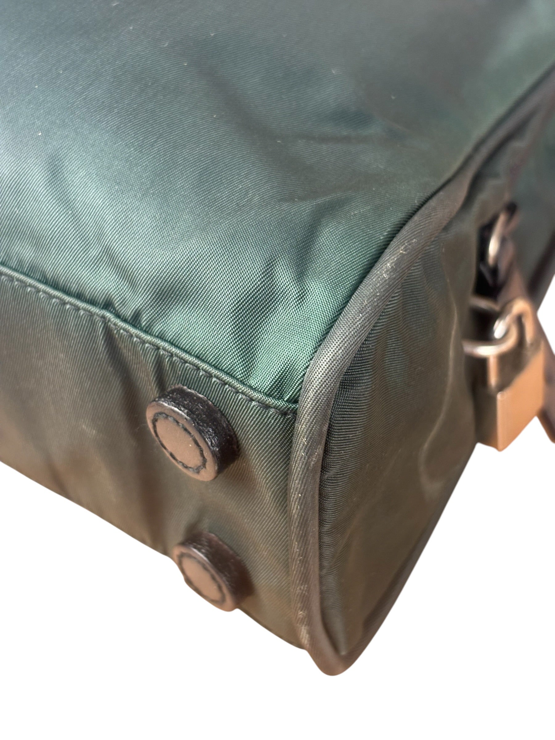 Prada Green Tessuto Cloth Hand Bag