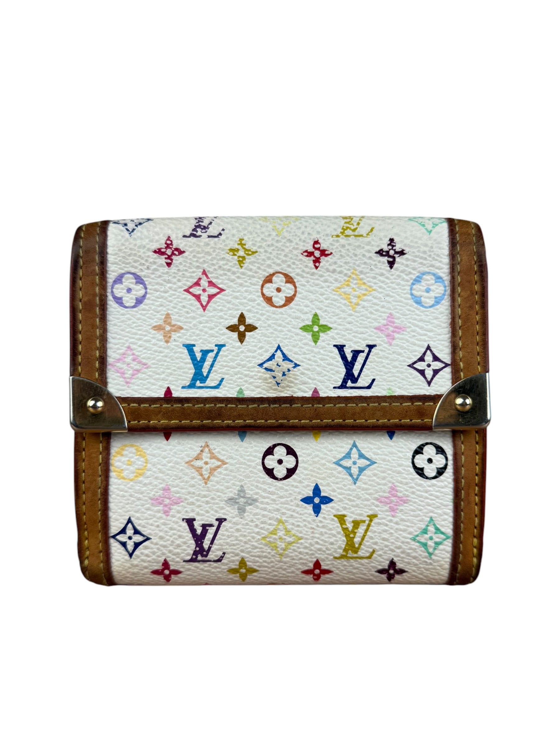 Louis Vuitton White Murakami Compact Wallet