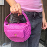 Chanel Caviar Polly Pocket Mini Hobo Bag 2023