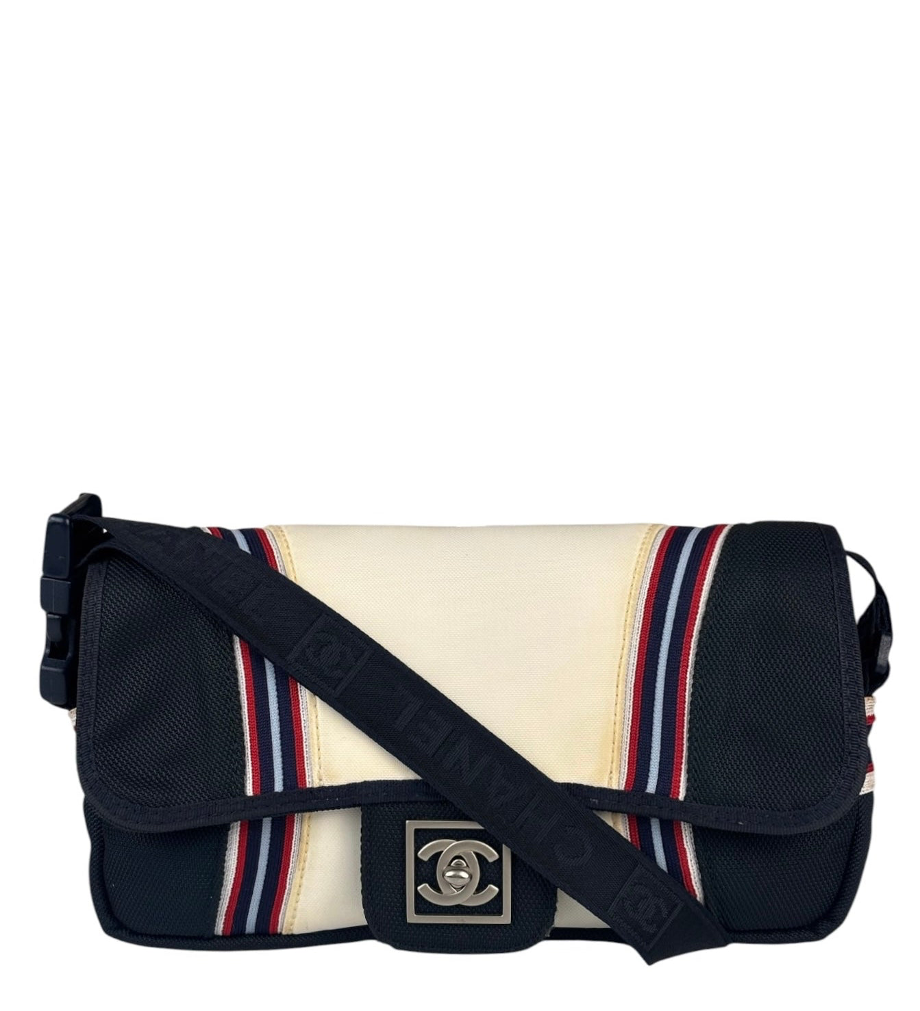 Chanel Navy Cloth Sport Line Shoulder Bag 2005