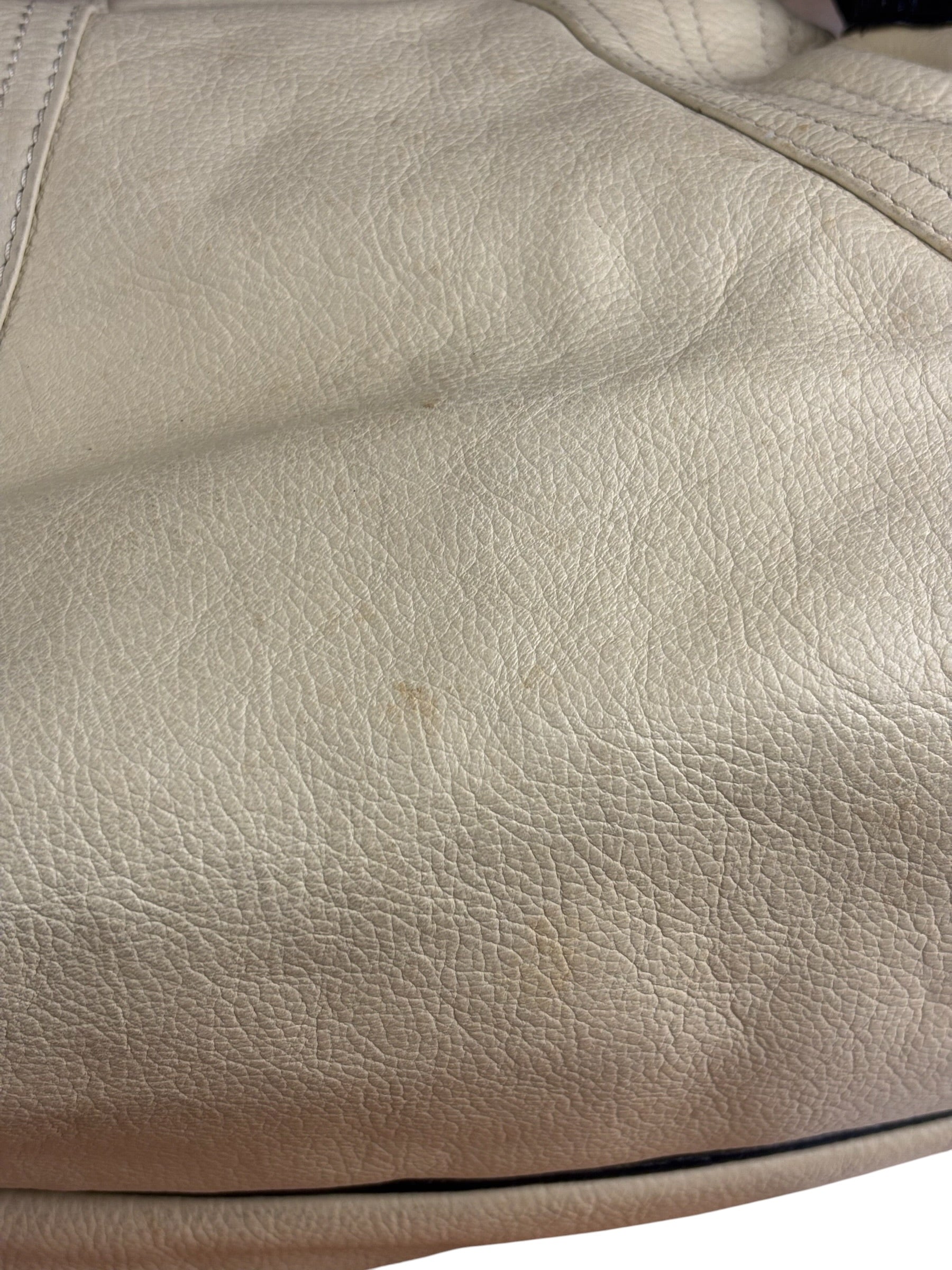Fendi Off-White Grained Leather Spy Shoulder Bag
