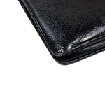Chanel Black Caviar Chocolate Bar Bi-Fold Long Wallet 2005