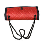 Chanel Red/Blue Grosgrain Ribbon Trim Shoulder Bag-1987
