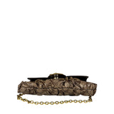 Gucci Brown Patent Leather GG Crystal Babouska Hysteria Pochette
