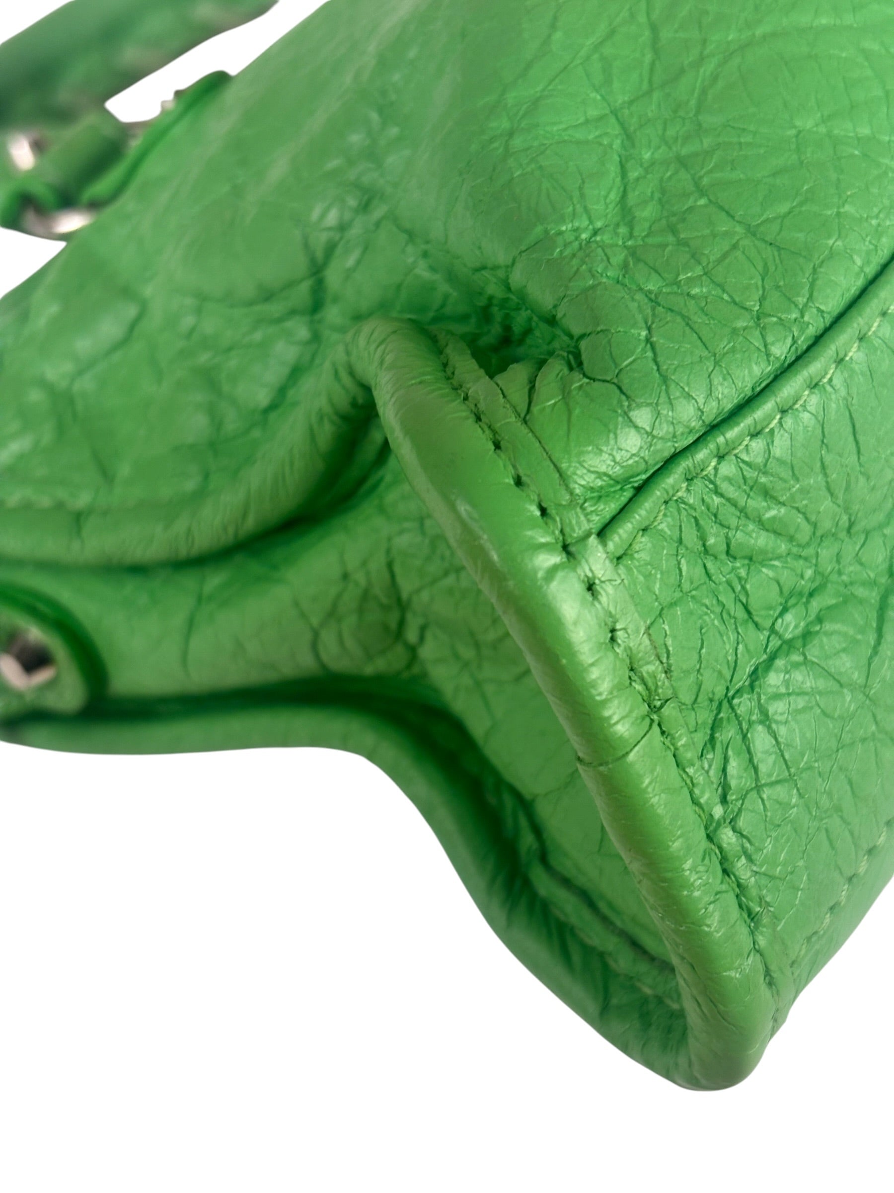 Balenciaga Green Leather Small Le City Two-Way Bag